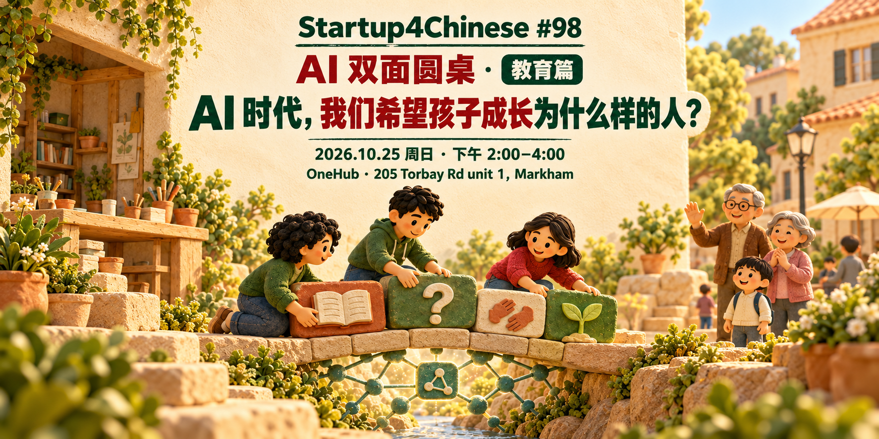 Startup4Chinese #98 AI 教育圆桌活动封面